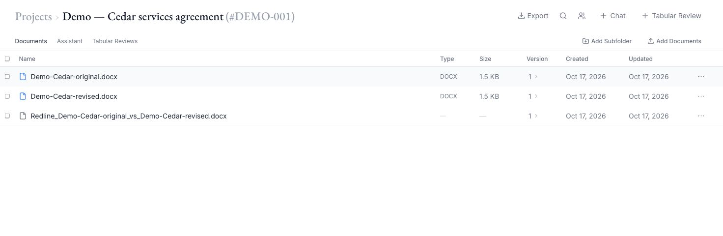 Projects & Matters in the Caleto app
